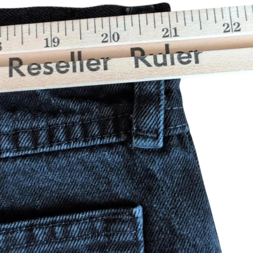 Rustler‎ Jeans Mens 42x28 Black Denim Straight Leg Raw Hem Frayed Relaxed Fit - Picture 10 of 10